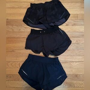 3 lululemon hotty hot shorts